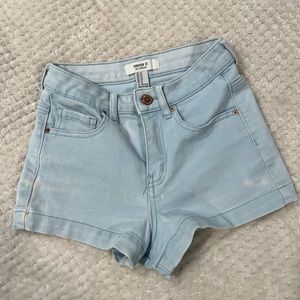 Women’s High Waist Light Blue Booty Shorts From Forever 21